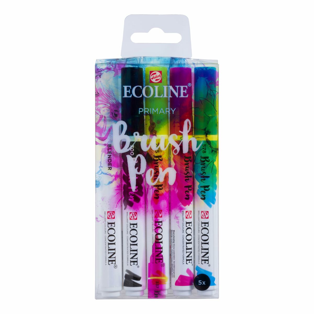Σετ Μαρκαδόροι Talens Ecoline BRUSH PEN Πολύχρωμο 5 Τεμάχια