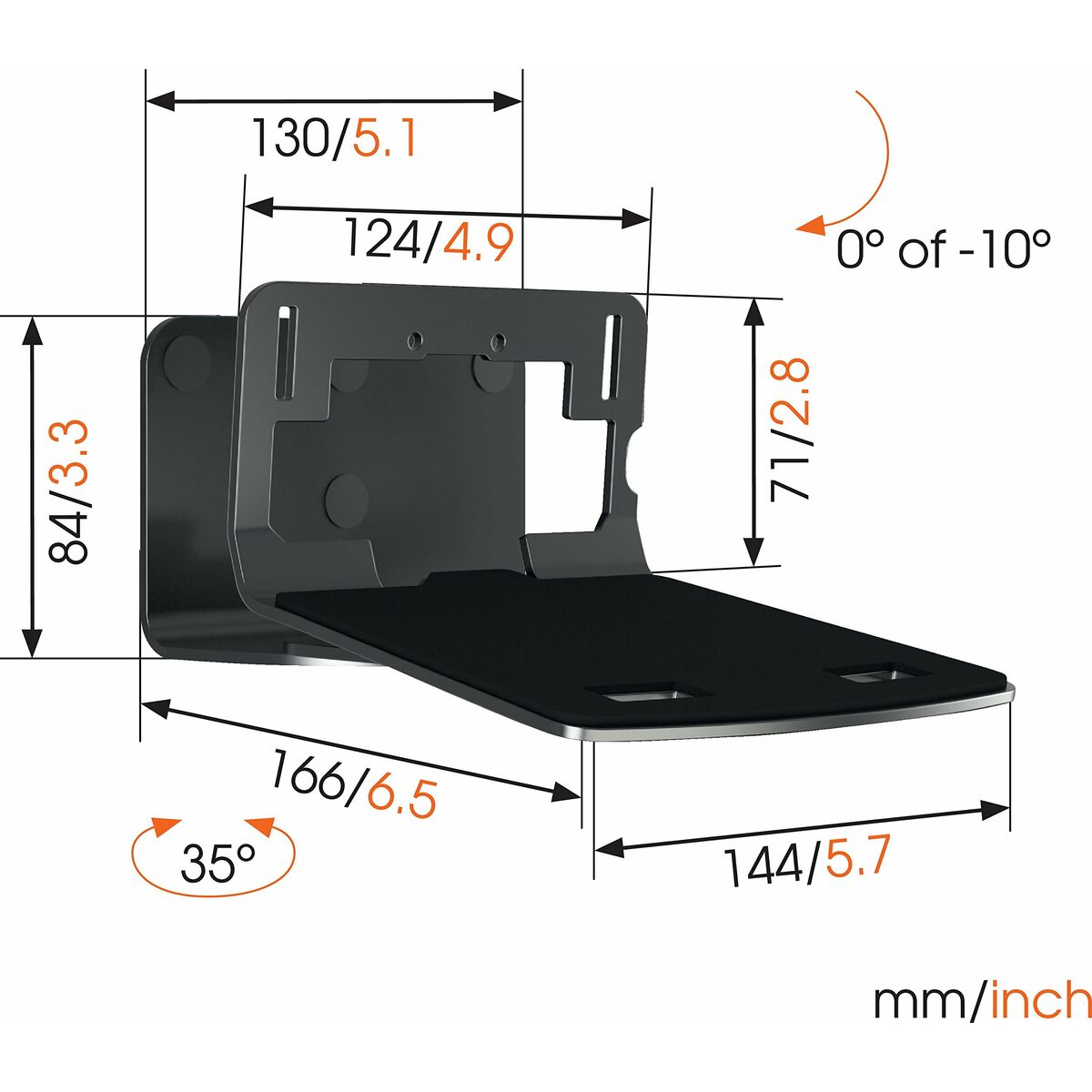Afbeeldingen van TV Mount Vogel's SOUND3205 NEGRO