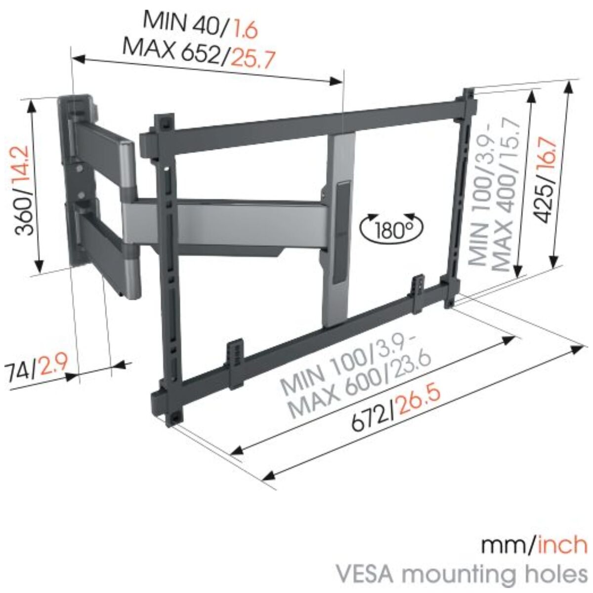 Picture of TV Mount Vogel's TVM5645 NEGRO 40" 35 kg
