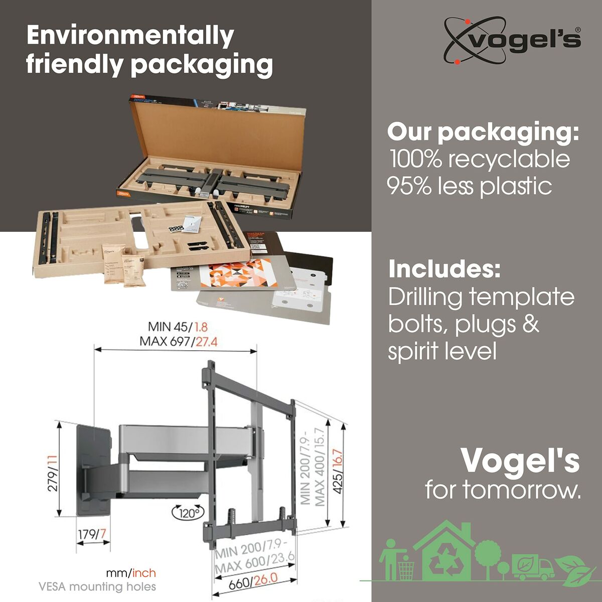 Picture of TV Mount Vogel's TVM5855 NEGRO 55" 100"