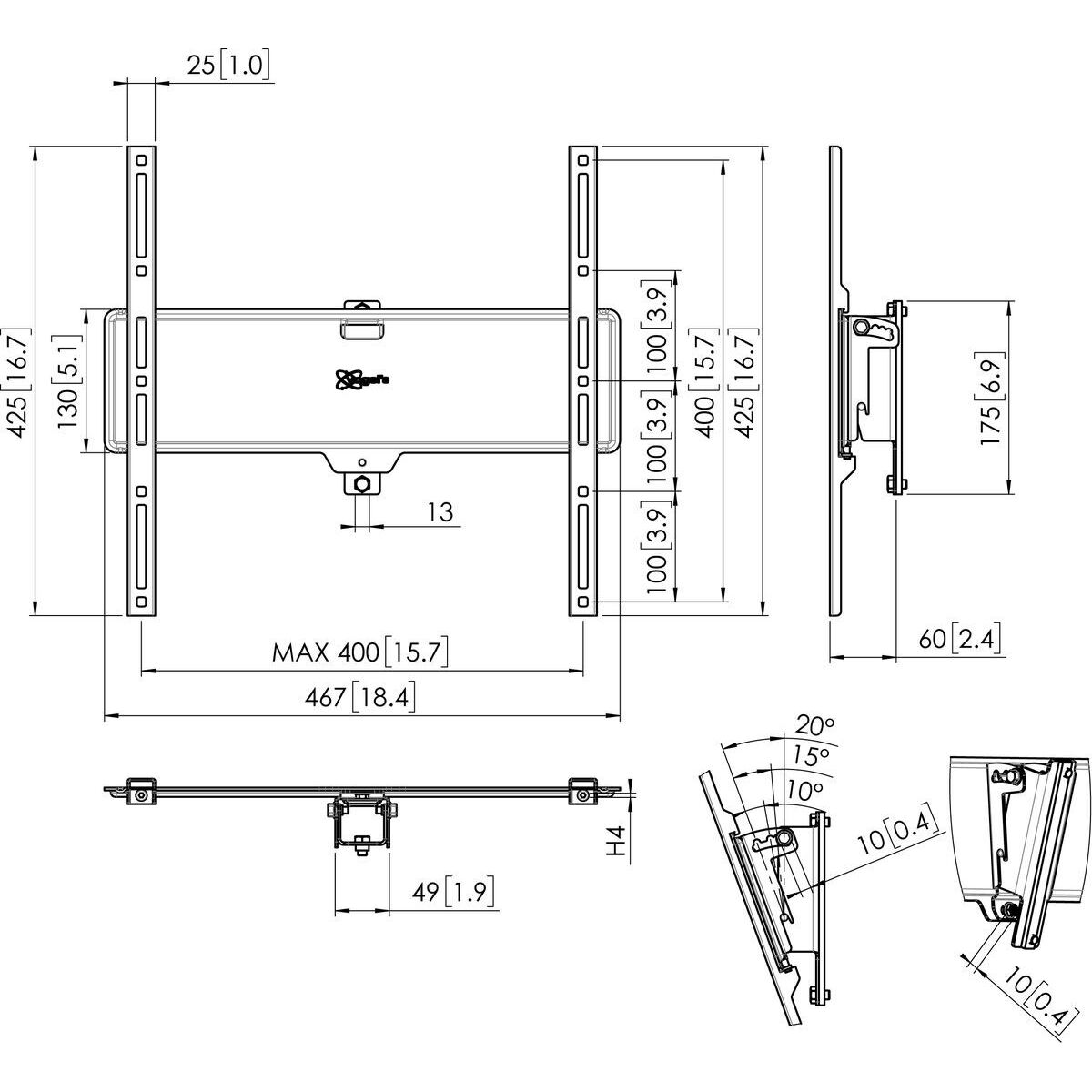 Afbeeldingen van Screen Table Support Vogel's 7230500 32" 65"