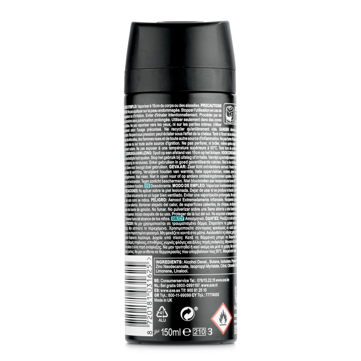 Deospray Axe Apollo 150 ml 3 Stücke - Thumbnail 4