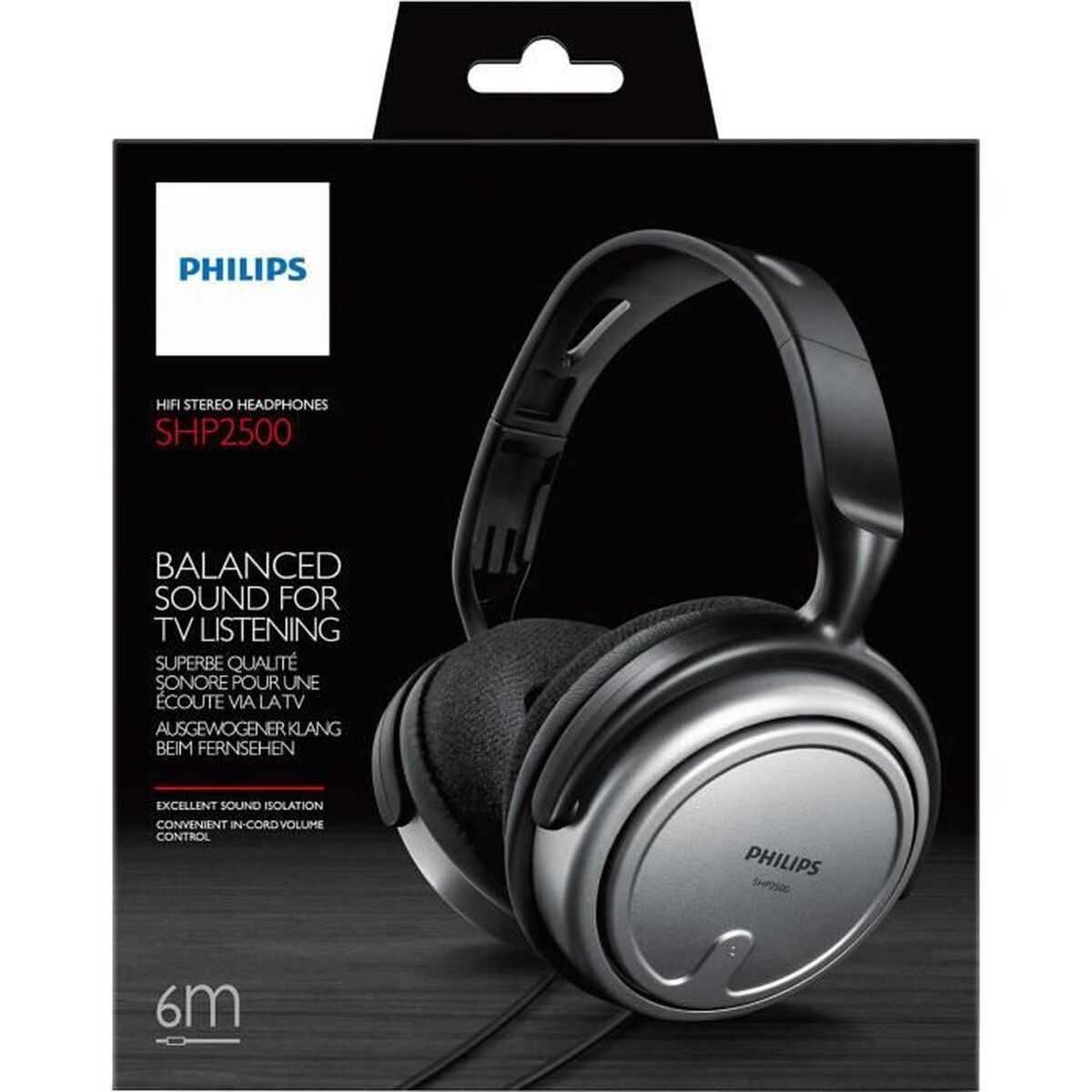 Bild von Headphones with Microphone Philips SHP2500/37 Black Grey With cable