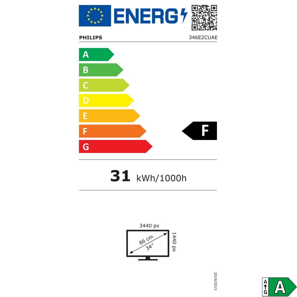 Image de Monitor Philips 346E2CUAE/00 34" LCD Wide Quad HD+