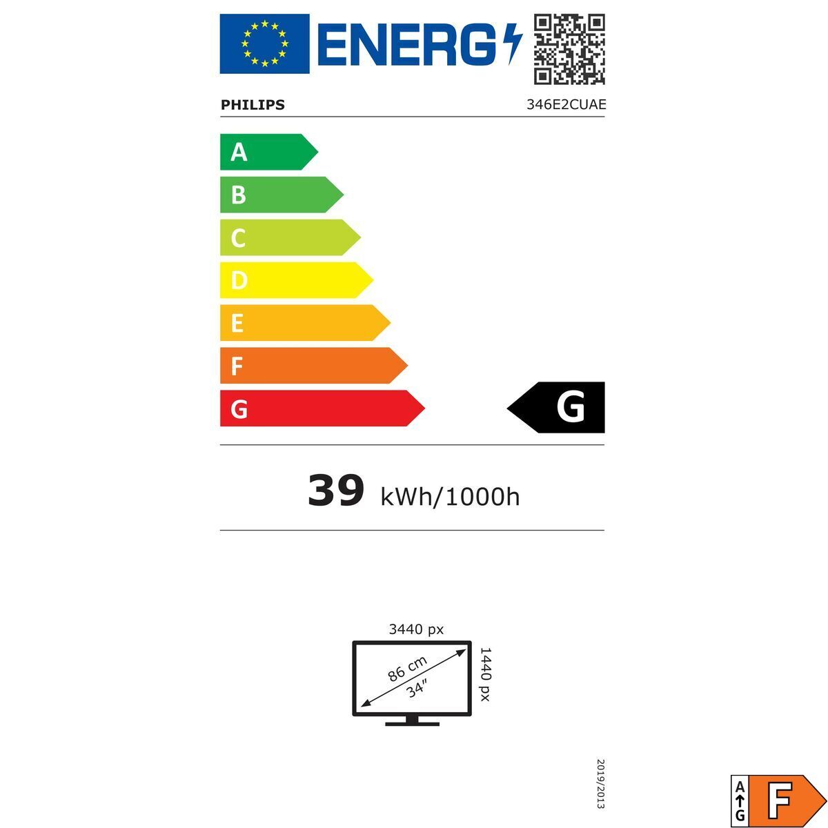Picture of Monitor Philips 346E2CUAE/00 Wide Quad HD 34"