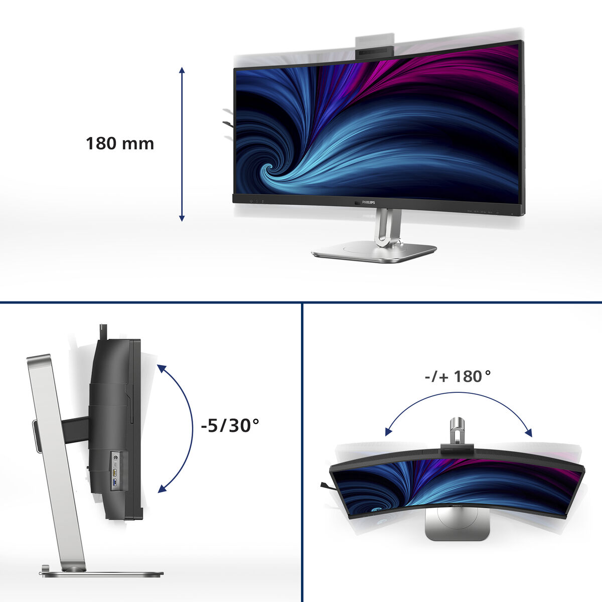 Afbeeldingen van Monitor Philips 34B2U6603CH/00 34" Wide Quad HD