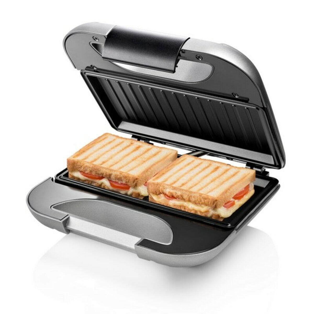 Sandwichtoaster Princess 01.127003.01.001 Schwarz Silberfarben 750 W - Thumbnail 3