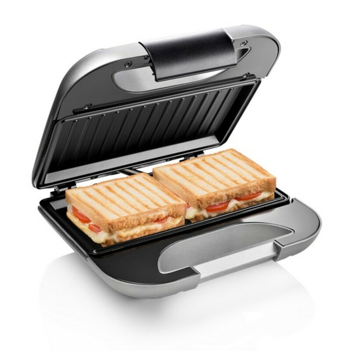 Sandwichtoaster Princess 01.127003.01.001 Schwarz Silberfarben 750 W - Thumbnail 4