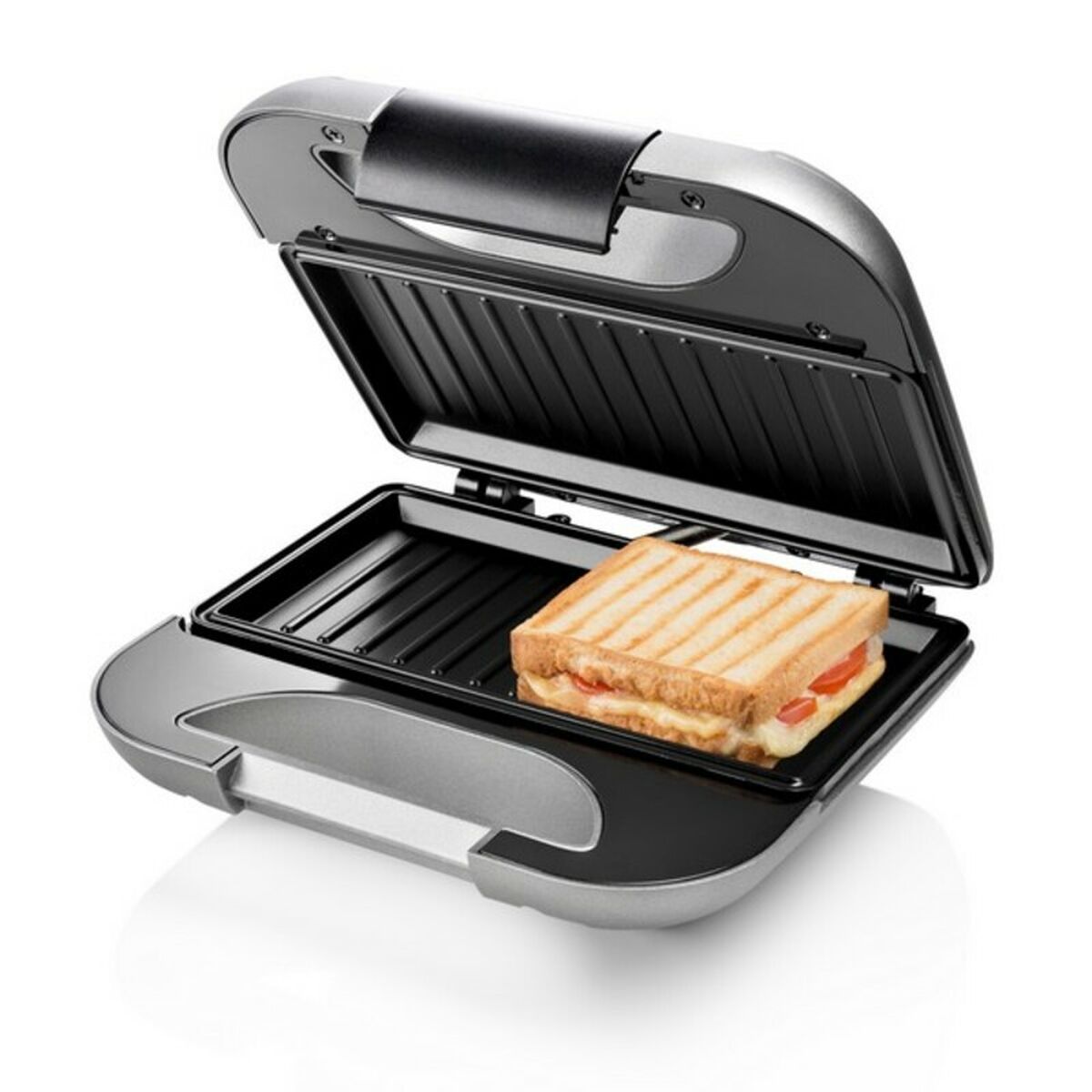 Sandwichtoaster Princess 01.127003.01.001 Schwarz Silberfarben 750 W - Thumbnail 5