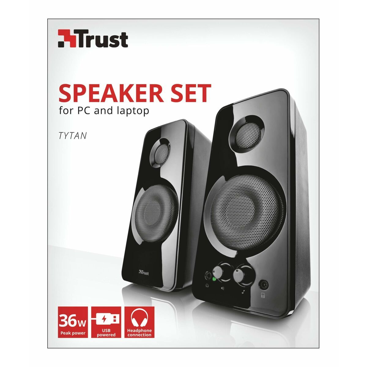Bild von PC Speakers Trust Tytan Black 18 W 4 W 36 W