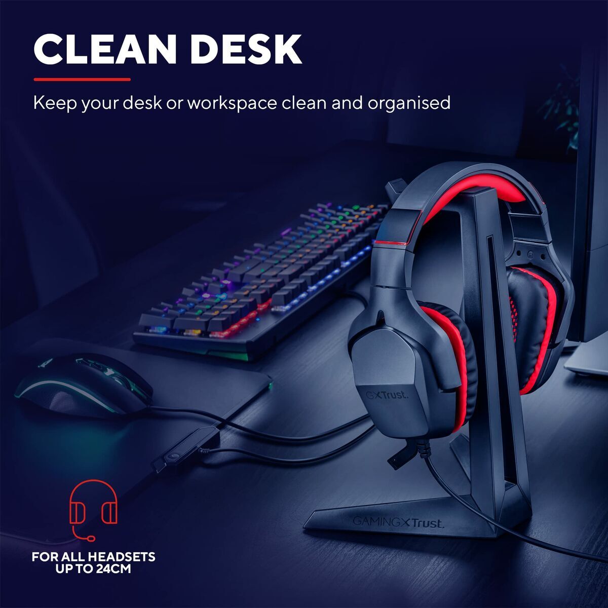 Gaming Headphones Support Trust GXT 260 Cendor Black