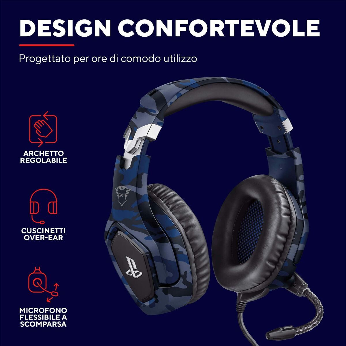 Picture of Headphones Trust GXT 488 Forze PS4 Blue