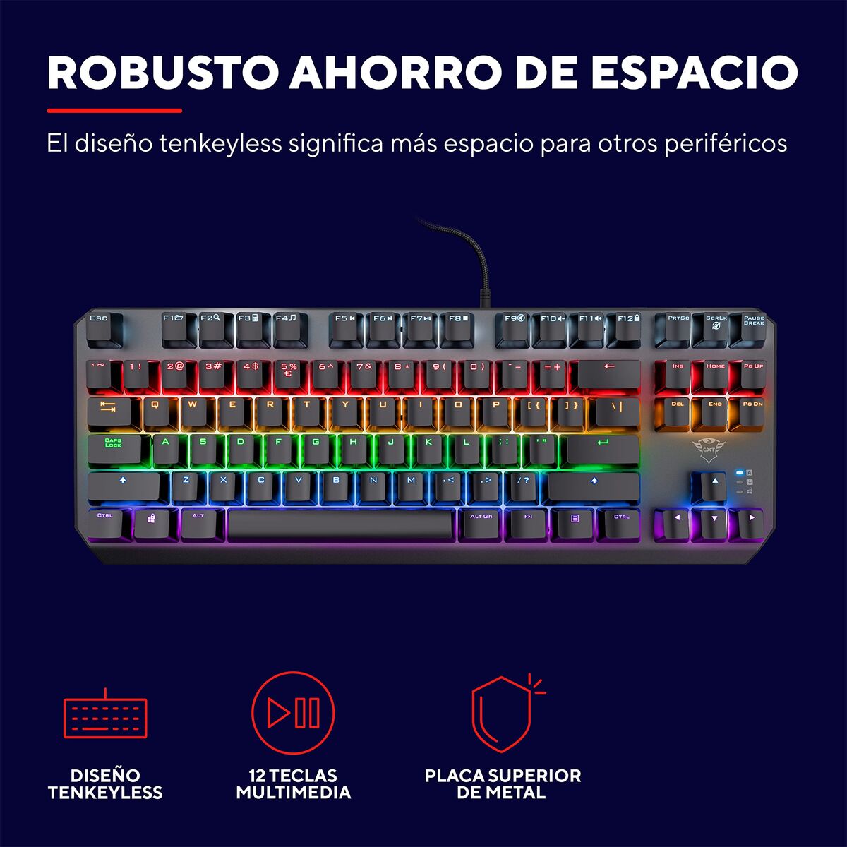 Bild von Gaming Keyboard Trust 24407 GXT834 Black