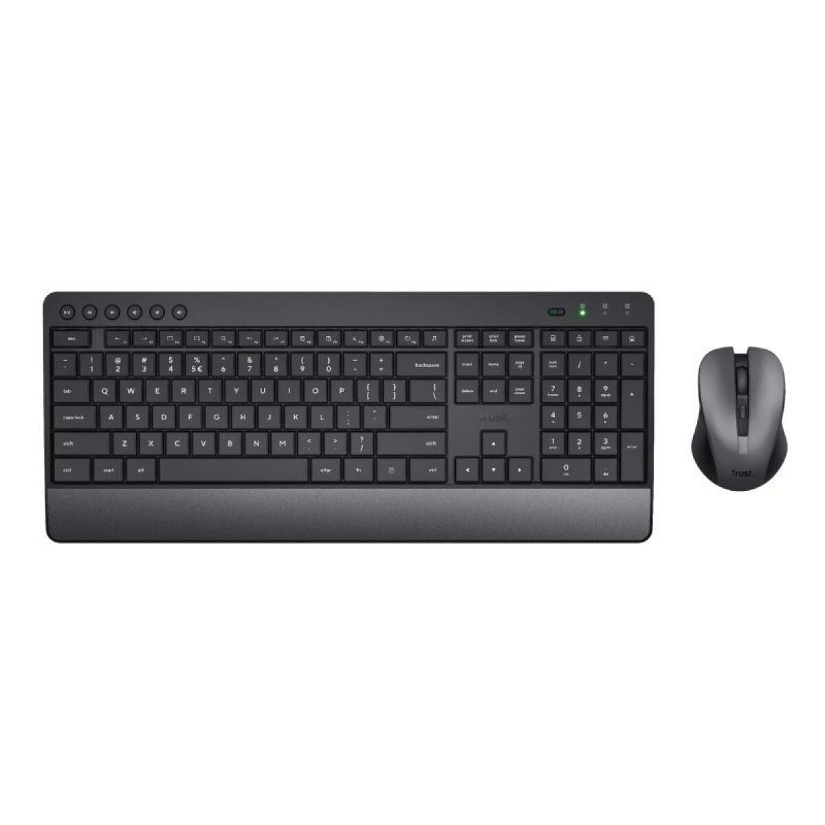 Obrazek Keyboard and Mouse Trust Trezo Black Spanish Qwerty