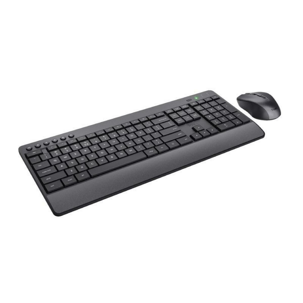 Obrazek Keyboard and Mouse Trust Trezo Black Spanish Qwerty