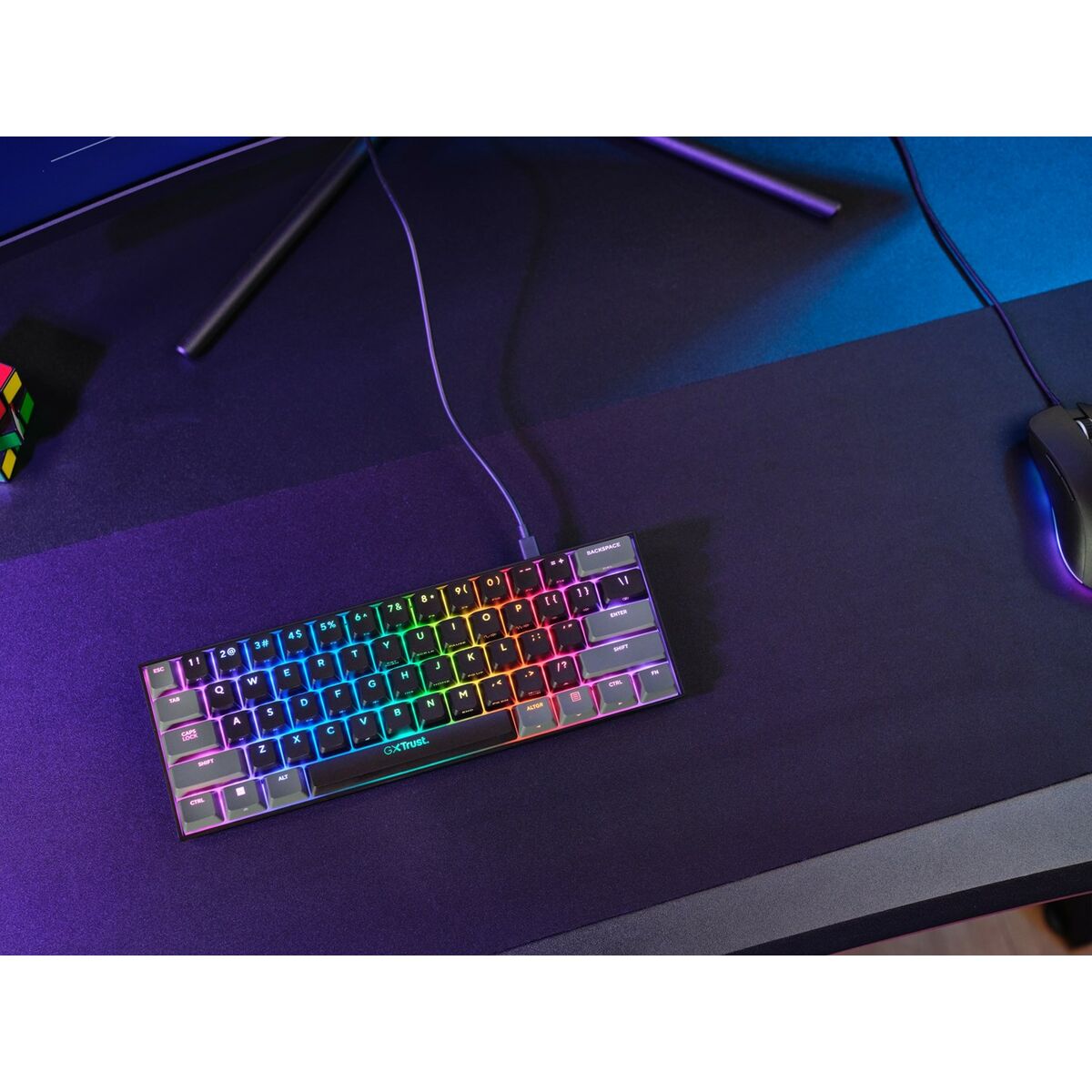 Afbeeldingen van Gaming Keyboard Trust GXT 867 Acira Black Multicolour QWERTY Qwerty US