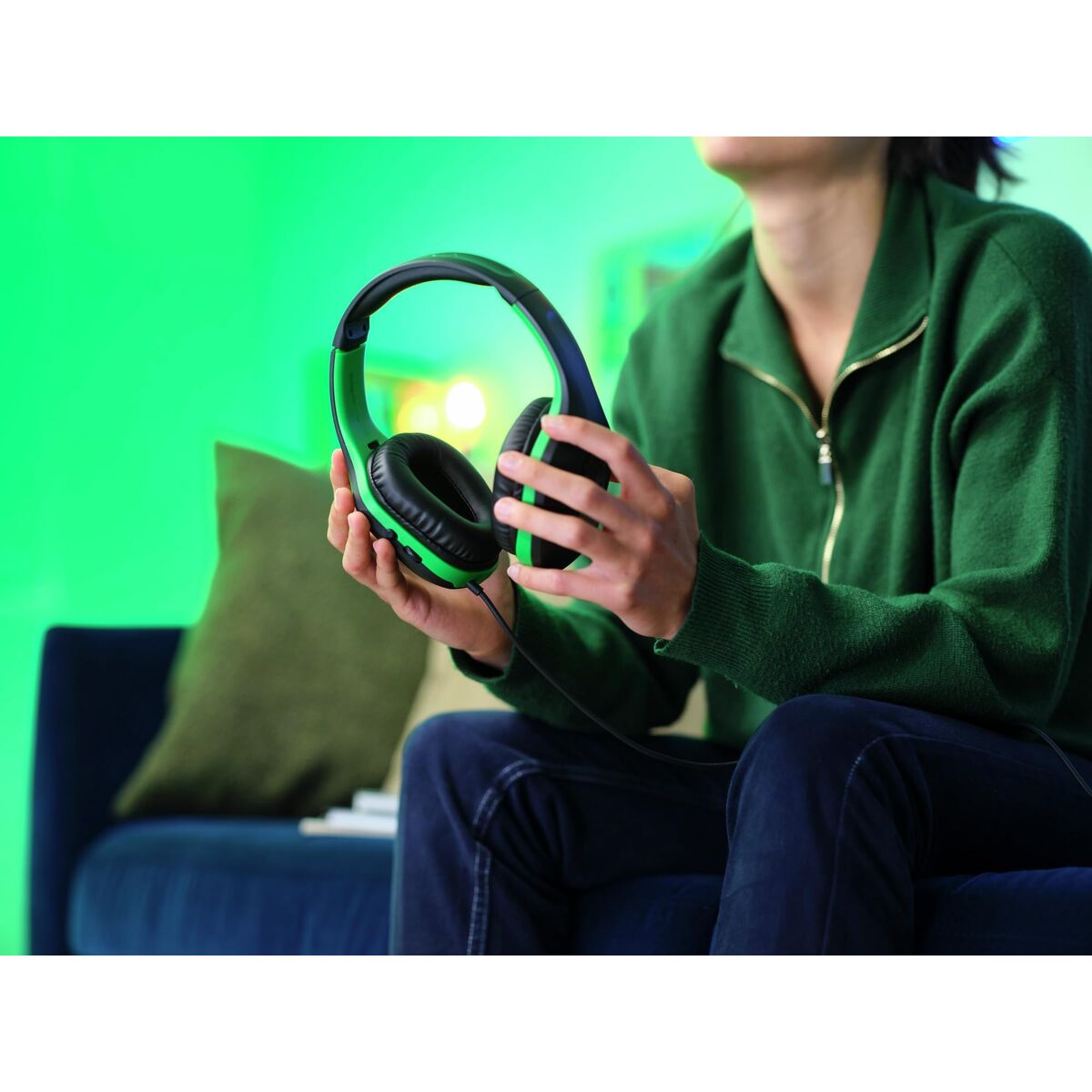 Headphones with Microphone Trust GXT 415S Zirox Black Green