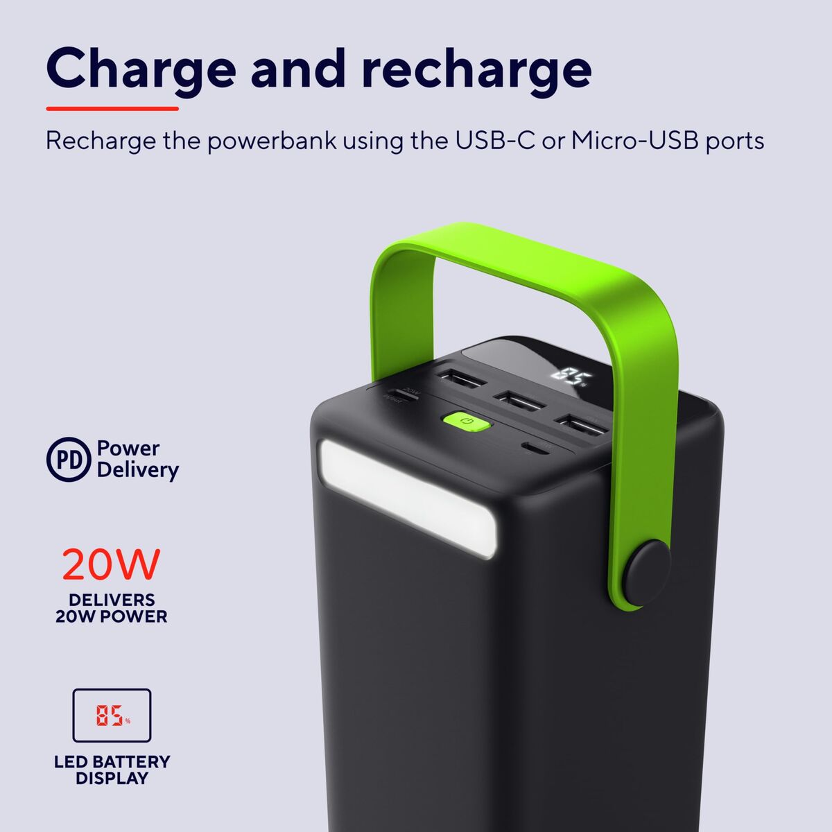 Bild von Powerbank Trust Redoh XXL Black