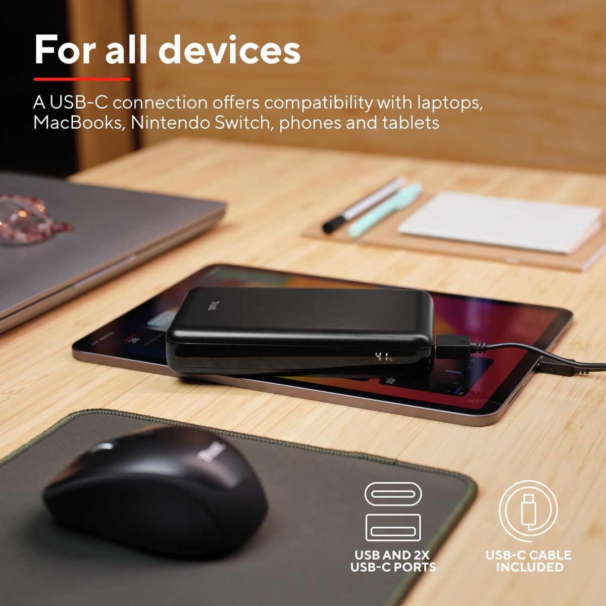 Picture of Powerbank Trust 25240 Black 20000 mAh