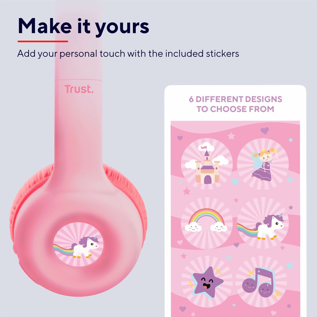 Bluetooth Headphones Trust 25274 Pink