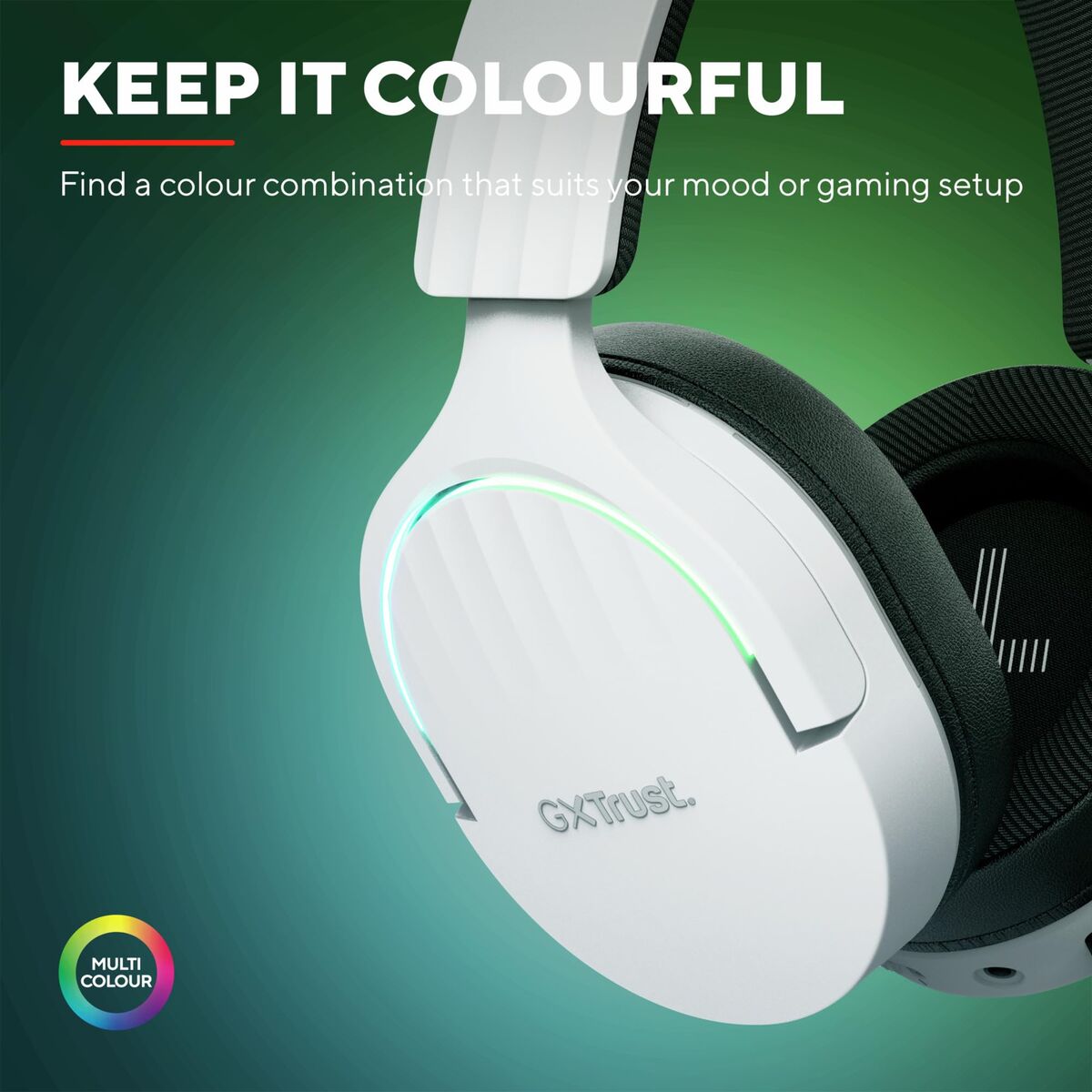 Gaming Headset with Microphone Trust GXT 491 White Multicolour