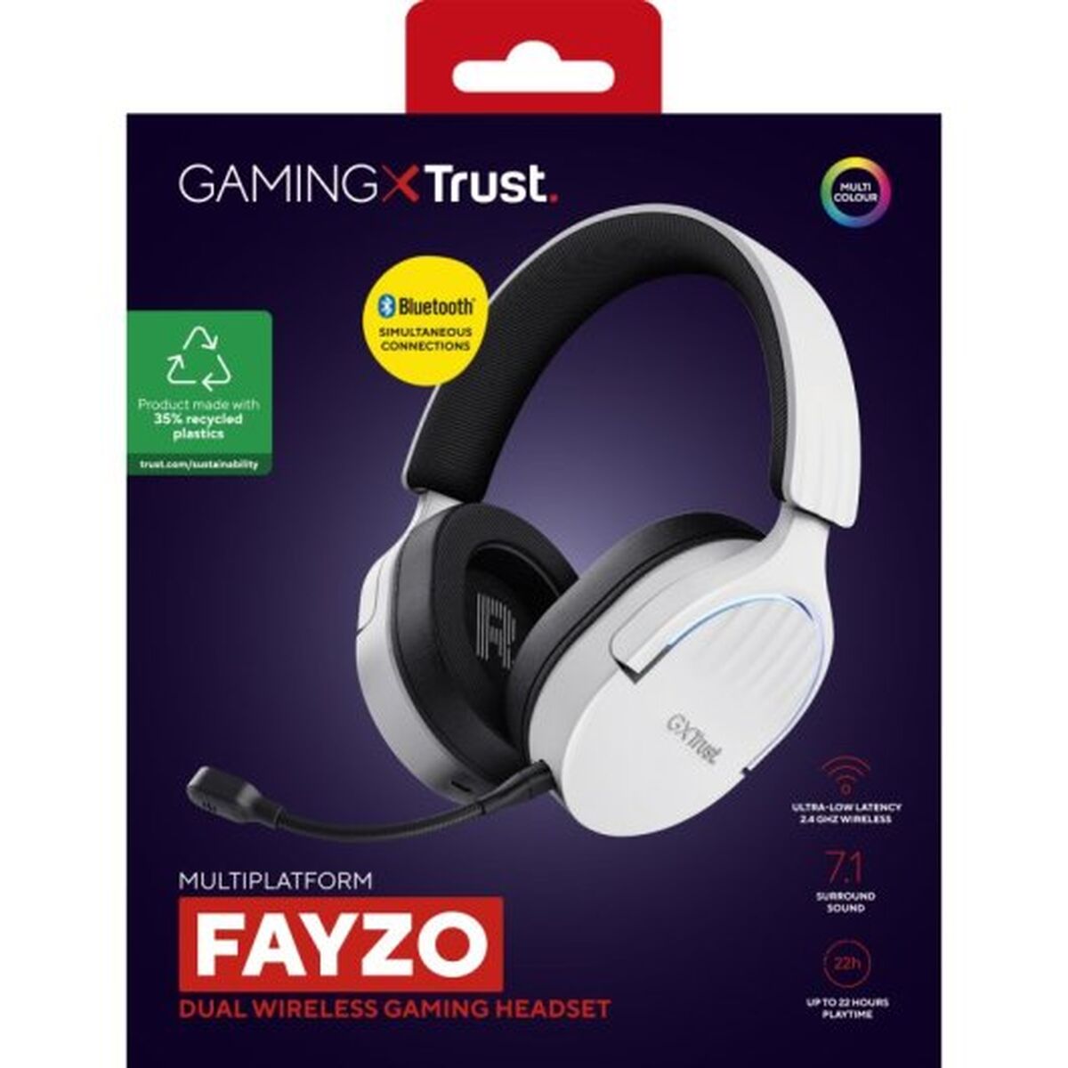 Gaming Headset with Microphone Trust GXT 491 White Multicolour