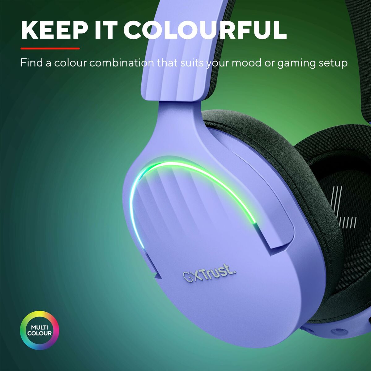 Gaming Headset with Microphone Trust GXT 491 Black Purple