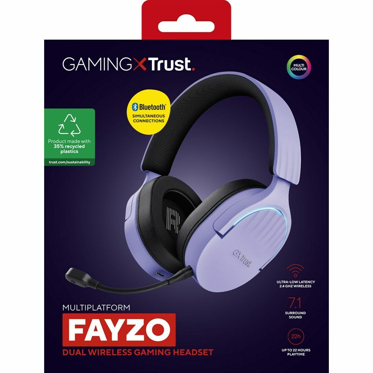Picture of Gaming Headset with Microphone Trust GXT 491 Black Purple