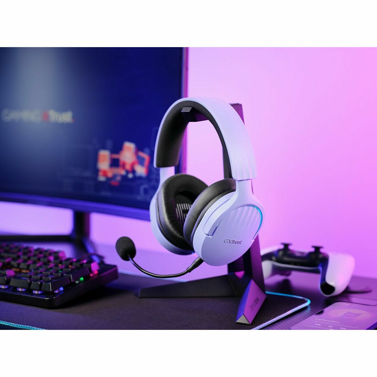 Picture of Gaming Headset with Microphone Trust GXT 491 Black Purple