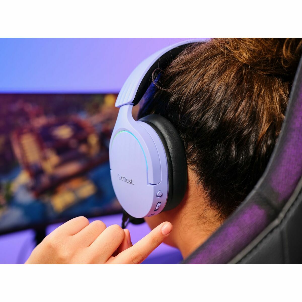 Picture of Gaming Headset with Microphone Trust GXT 491 Black Purple