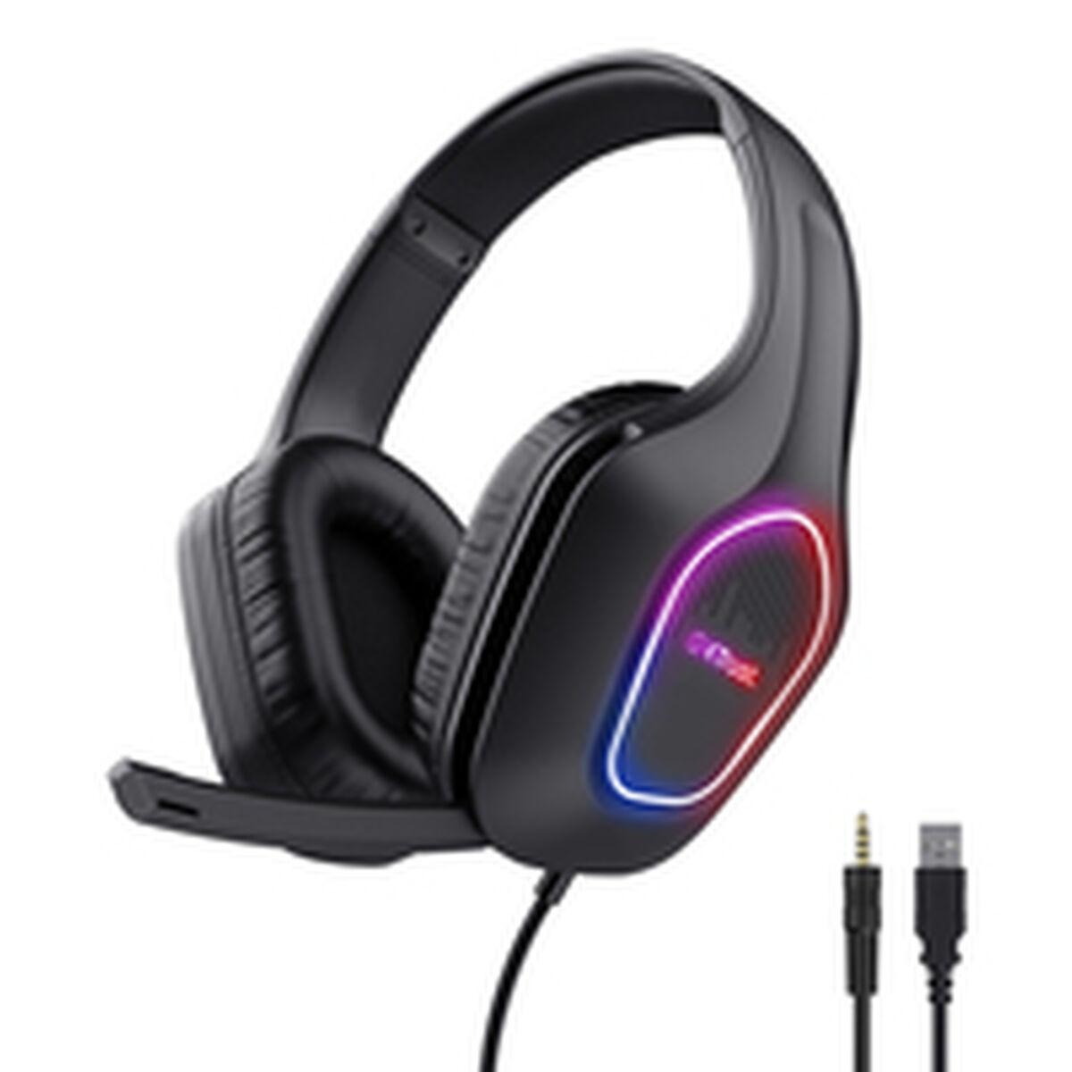 Bild von Gaming Headset with Microphone Trust GXT 416 Zirox Black Multicolour