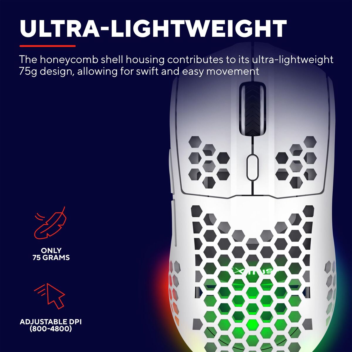 Bild von Gaming Mouse Trust GXT 929 4800 dpi White