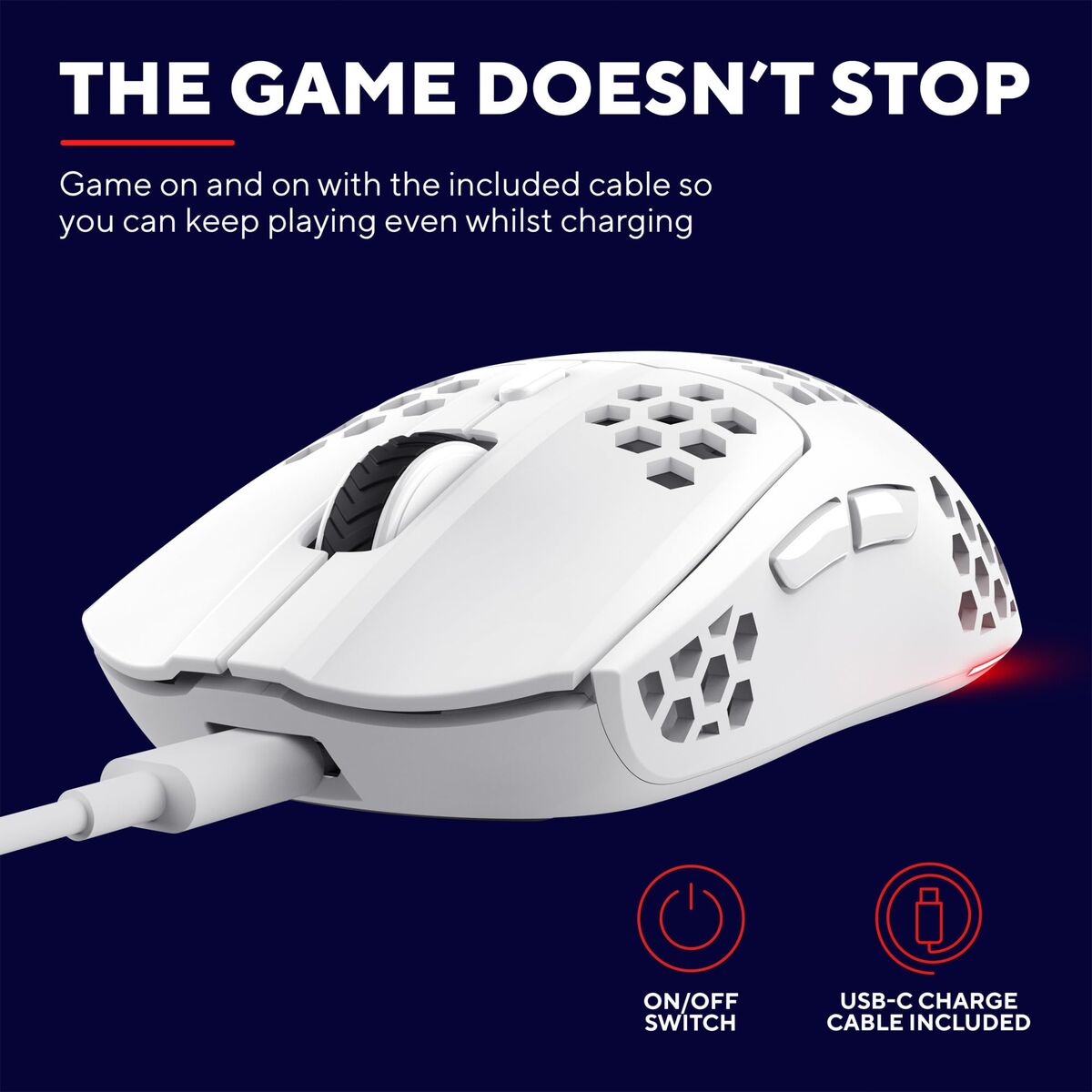 Bild von Gaming Mouse Trust GXT 929 4800 dpi White