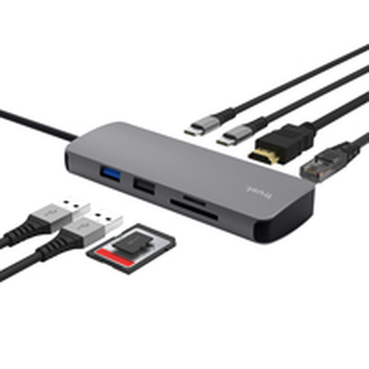Afbeeldingen van USB Hub Trust 25672 Grey