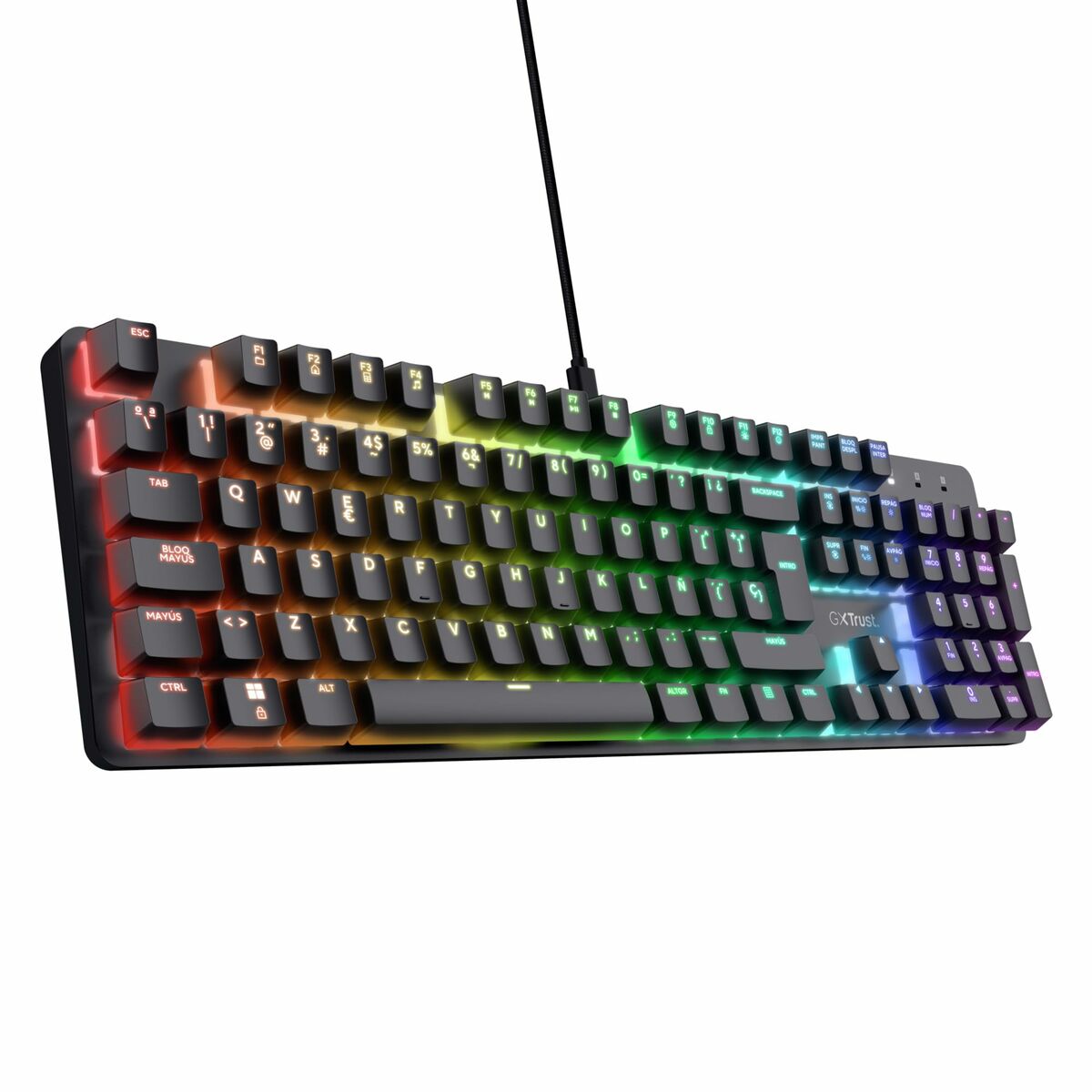 Immagine di Gaming Keyboard Trust 25682 Black Spanish Qwerty