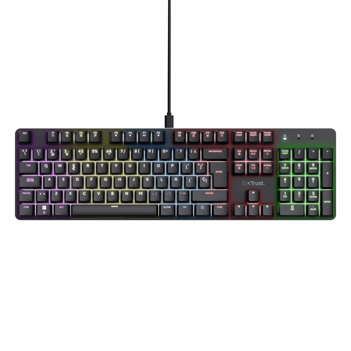 Immagine di Gaming Keyboard Trust 25682 Black Spanish Qwerty