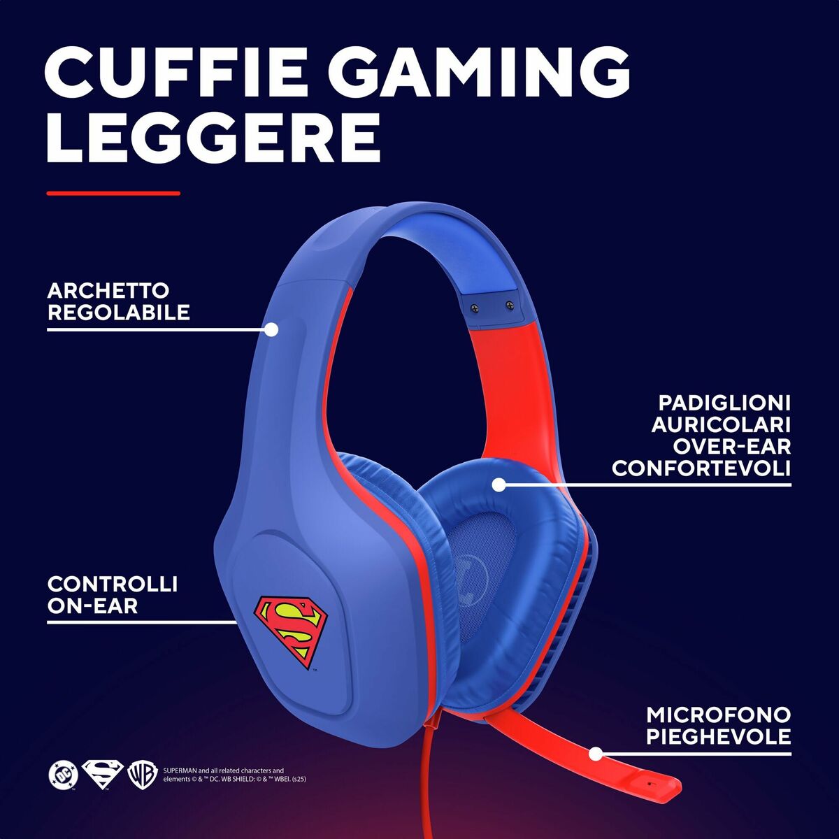 Kép Headphones Trust 25738 Blue Red