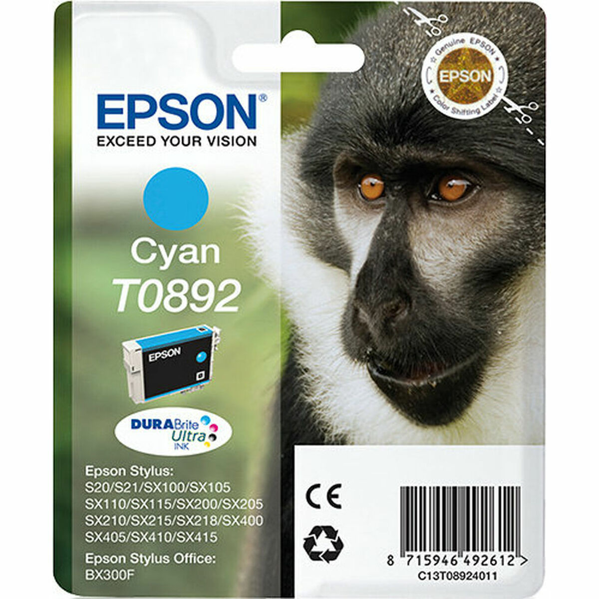 Bild von Original Tintenpatrone Epson C13T08924011 Türkis