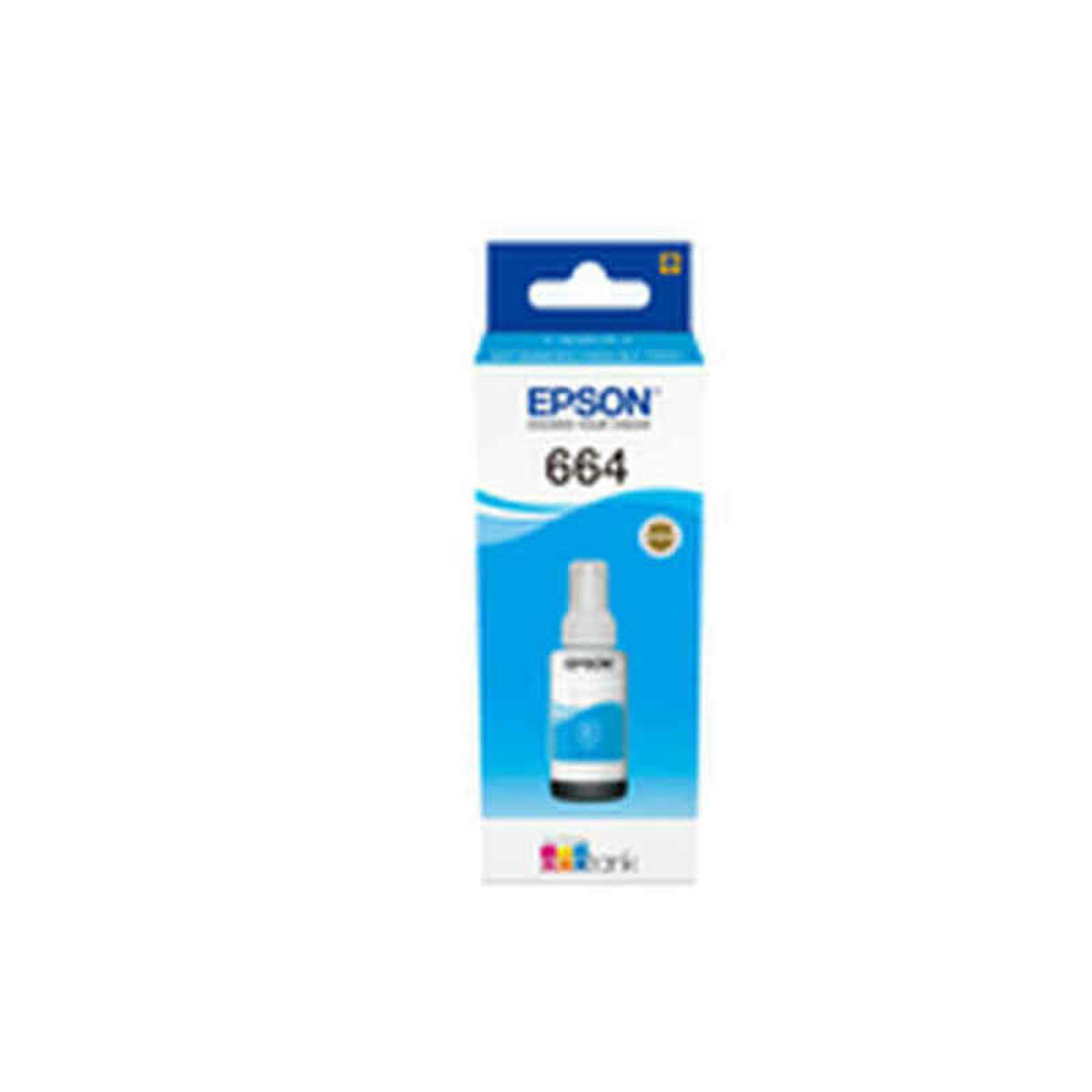Bild von Original Ink Cartridge Epson 664 Ecotank Cyan ink bottle (70ml) Grey Cyan
