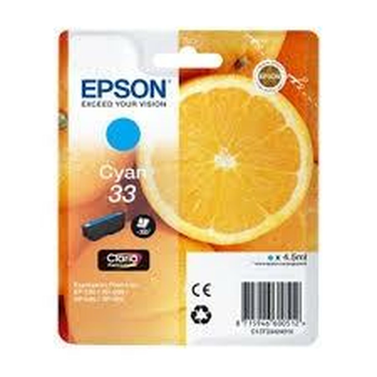 Picture of Original Ink Cartridge Epson C13T33424010 Cyan