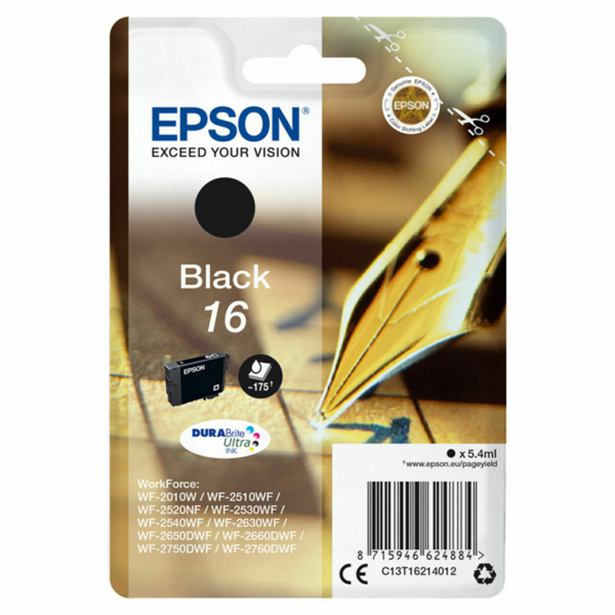 Compatibele inktcartridge Epson T1621 Zwart