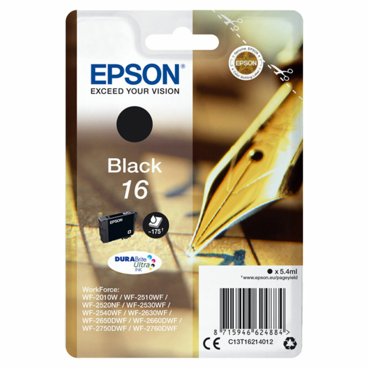 Picture of Original Ink Cartridge Epson 16 Black
