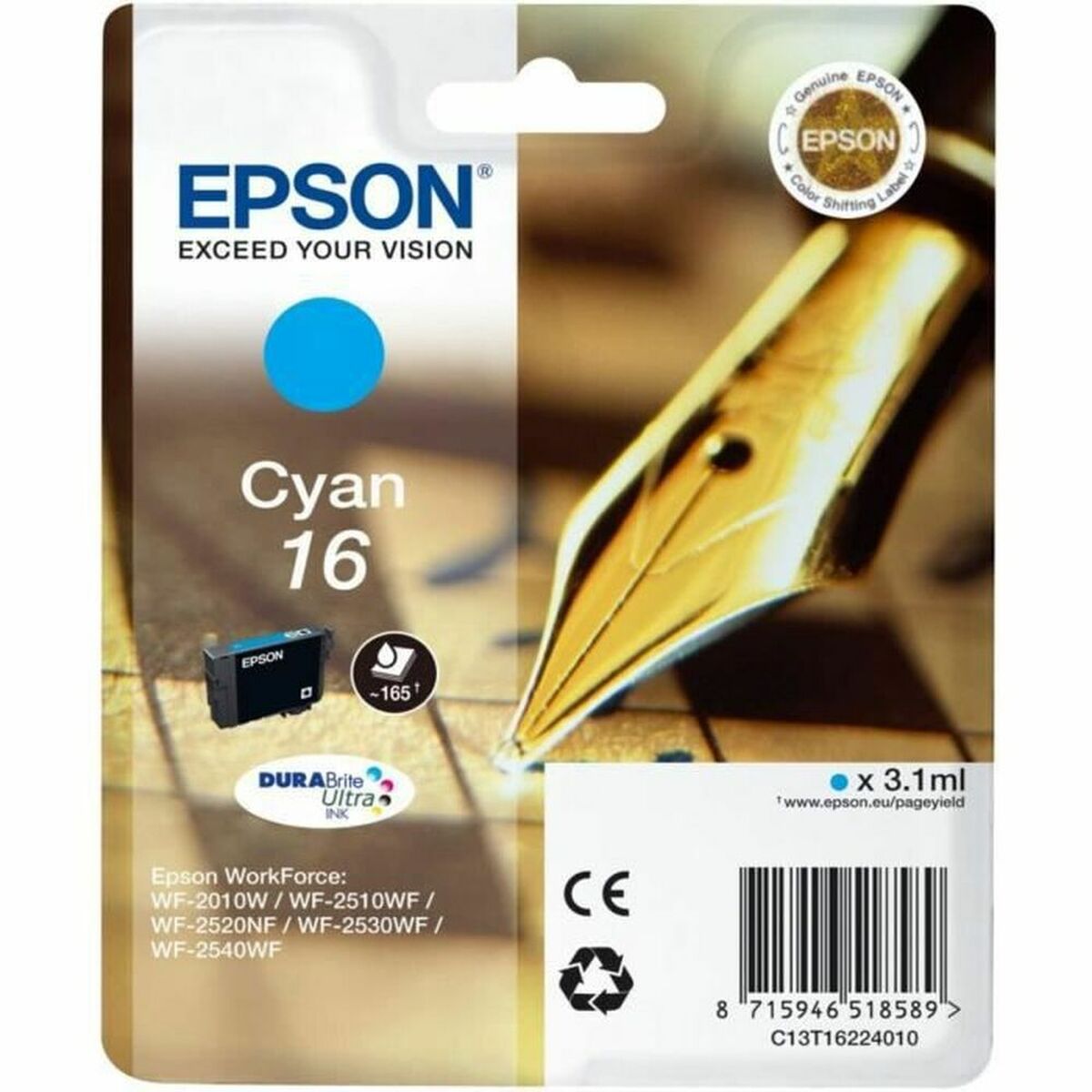 Picture of Original Ink Cartridge Epson 16 Cyan