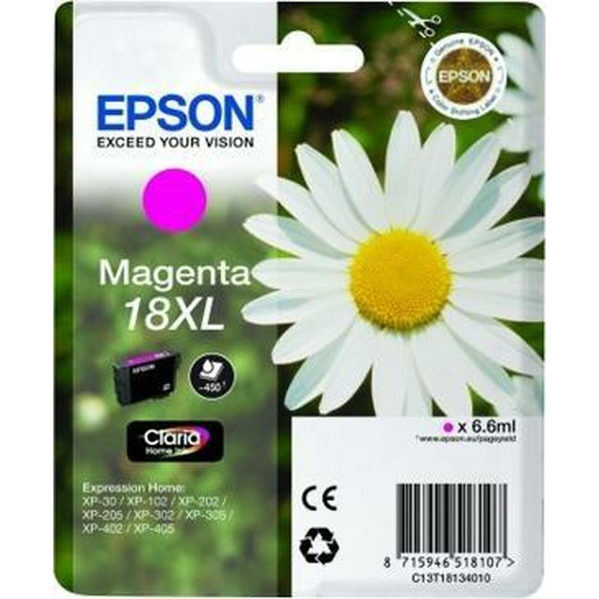 Picture of Original Ink Cartridge Epson Nº18XL Magenta (10 Units) (1 Unit)