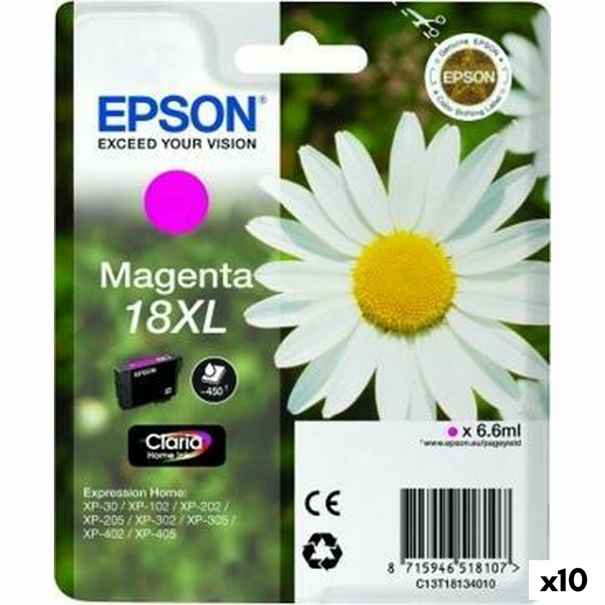 Picture of Original Ink Cartridge Epson Nº18XL Magenta (10 Units) (1 Unit)