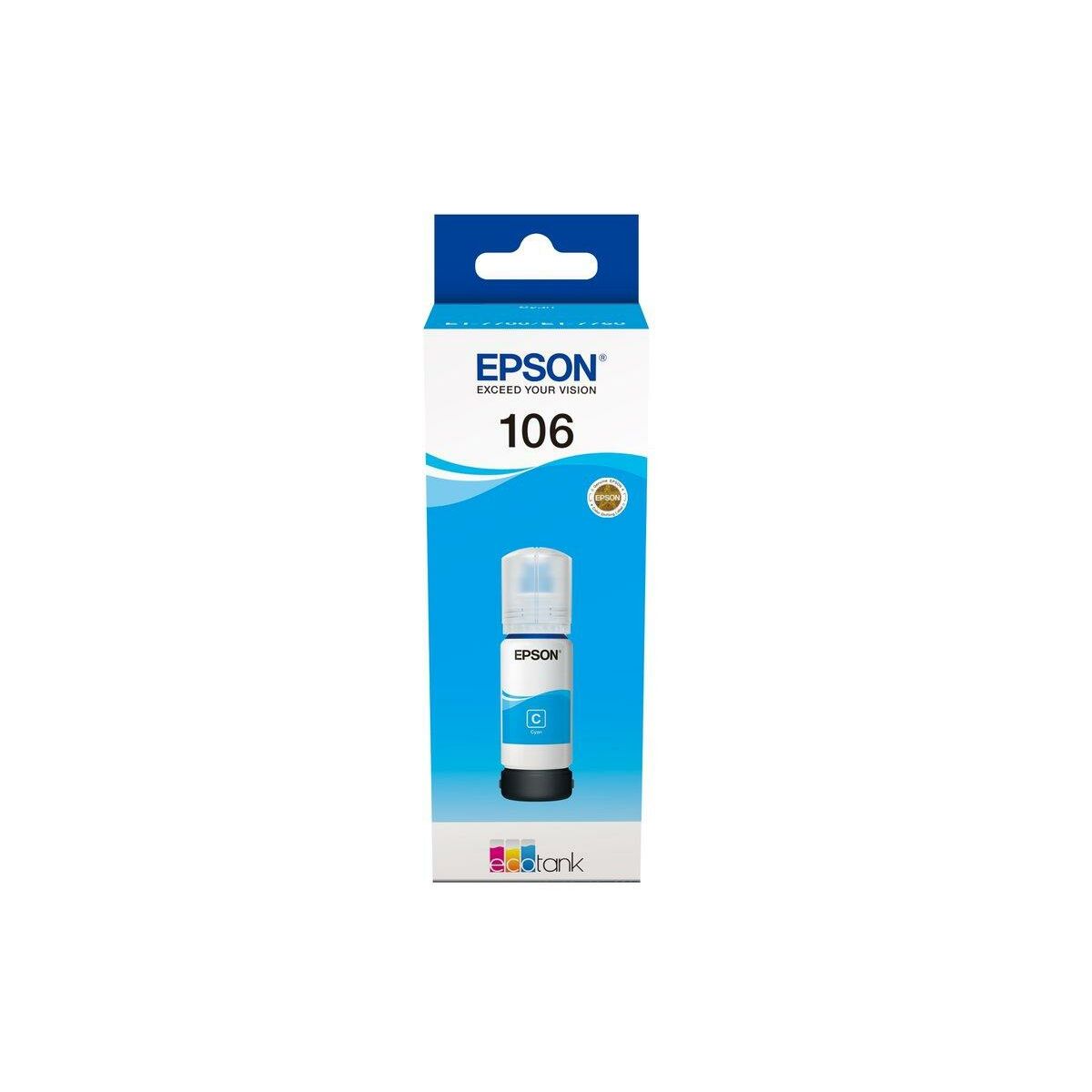 Picture of Compatible Ink Cartridge Epson 106 EcoTank Cyan ink bottle 70 ml Cyan