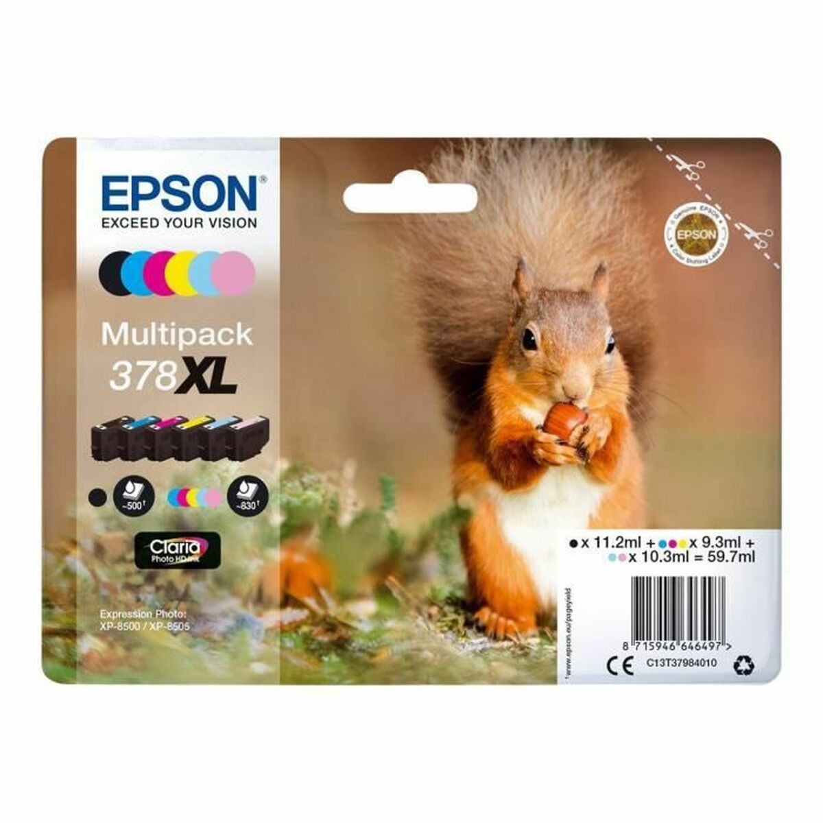Immagine di Replacement cartridges Epson EP64649 378XL Ink Yellow Black Cyan Magenta