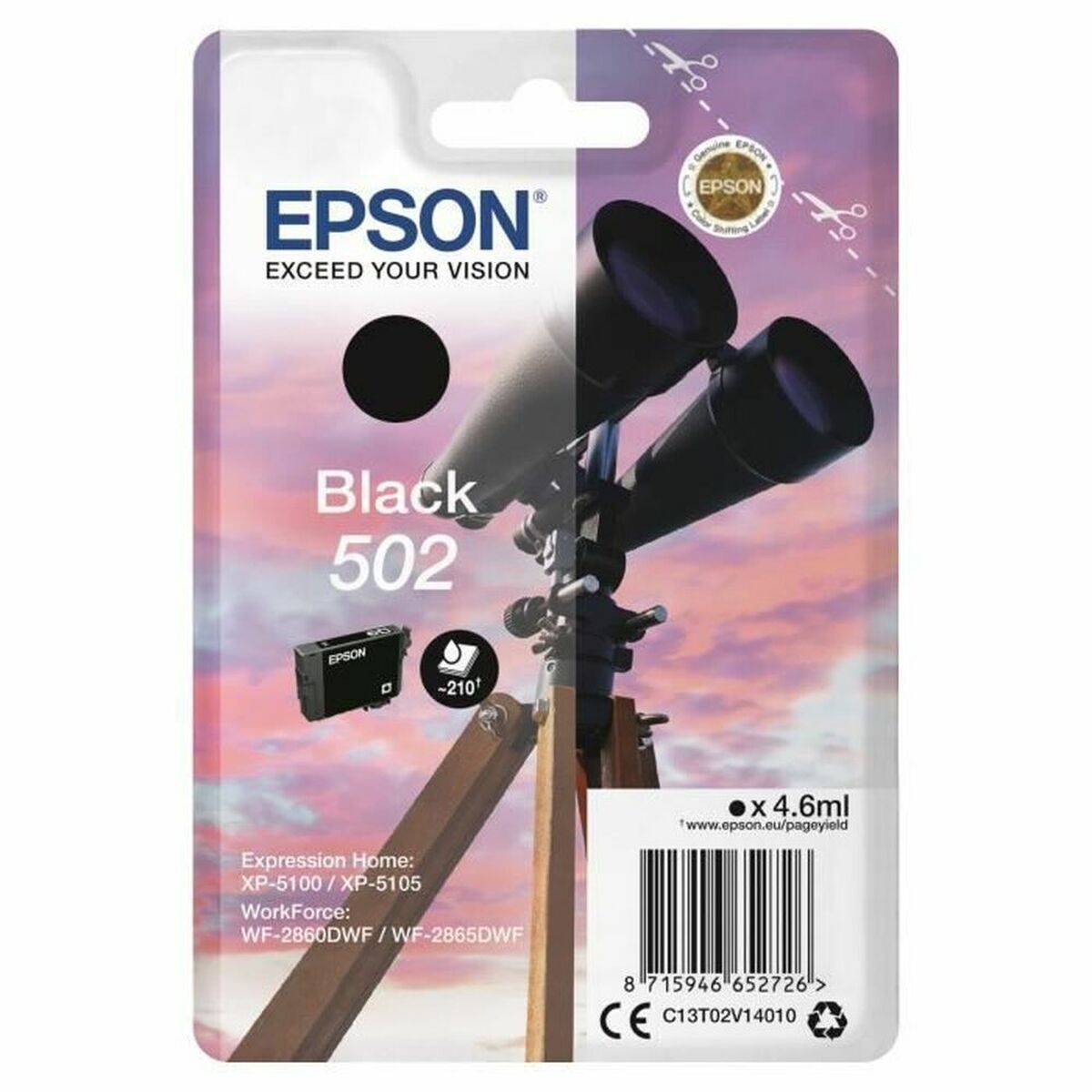 Picture of Original Ink Cartridge Epson Twin 502 Black