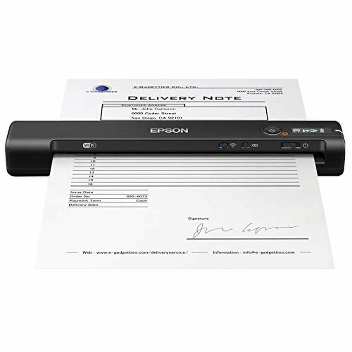 Obrazek Portable Scanner Epson B11B253401 600 dpi WIFI USB 2.0