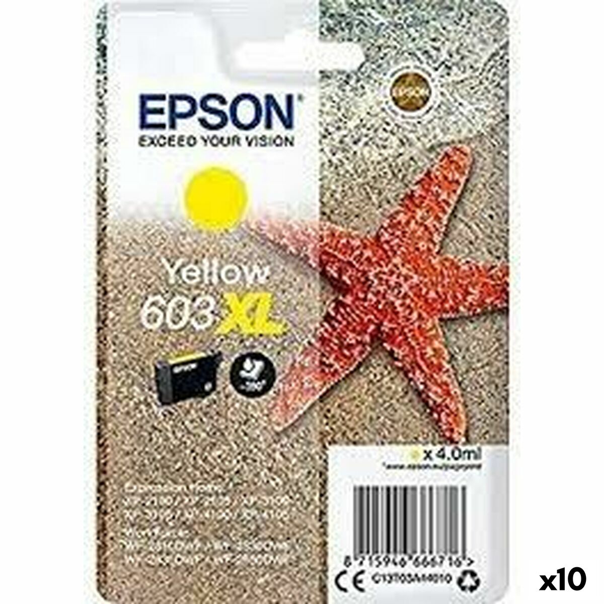 Epson Original Gul Blækpatron til XP-2100, 3100, 4100, WF-2830DWF, WF-2850DWF (10 enheder)